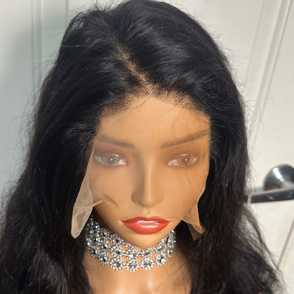 Long human hair wig